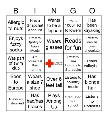 WSI Bingo Card