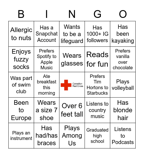 WSI Bingo Card
