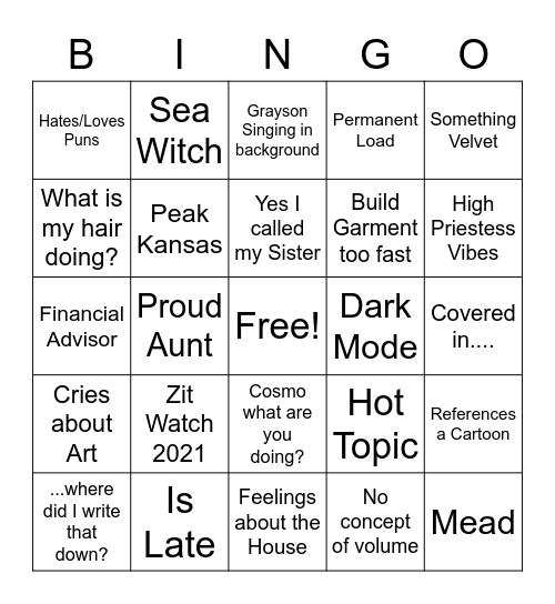 Jerica Hucke Bingo Card