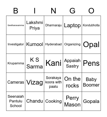 #KGK75 Bingo Card