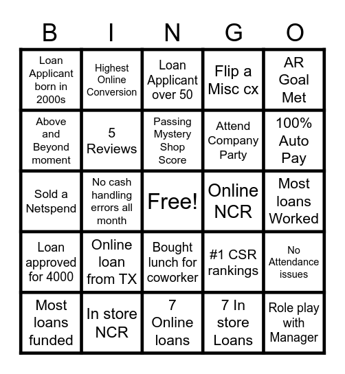 Store 22 BINGO Card