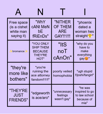 narumitsu dudebro bingo Card