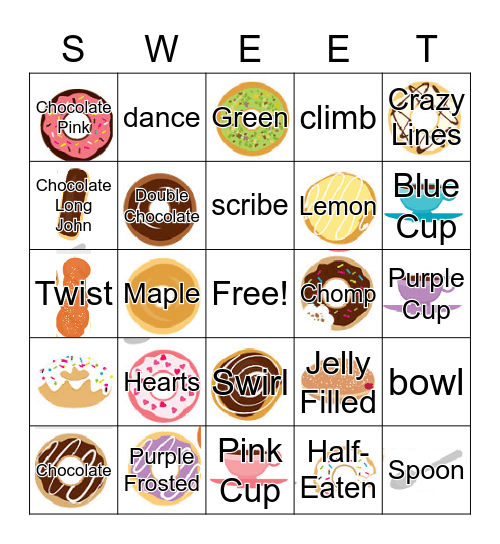 Donut Bingo Card