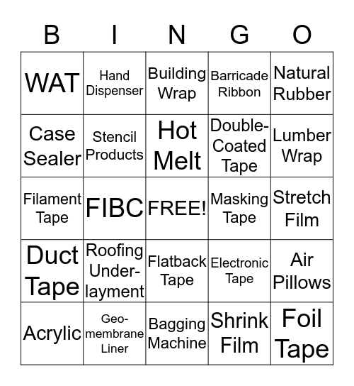 IPG Bingo Card