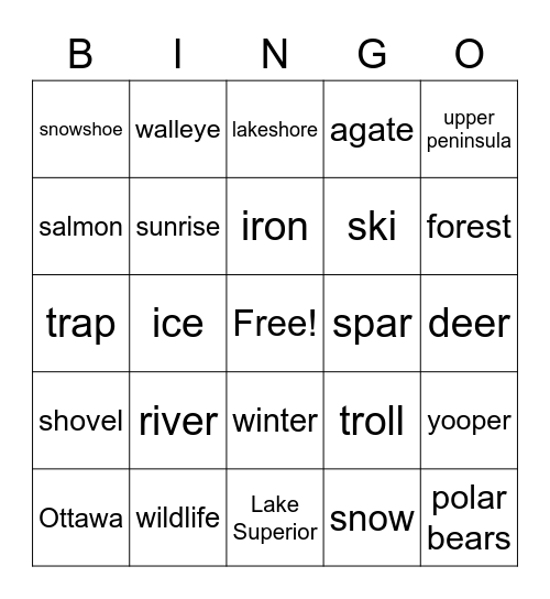 Ginny's Bingo Card