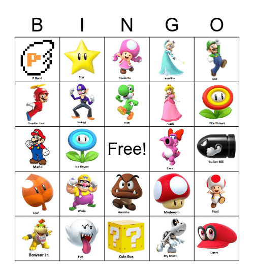 Mario Bingo Card