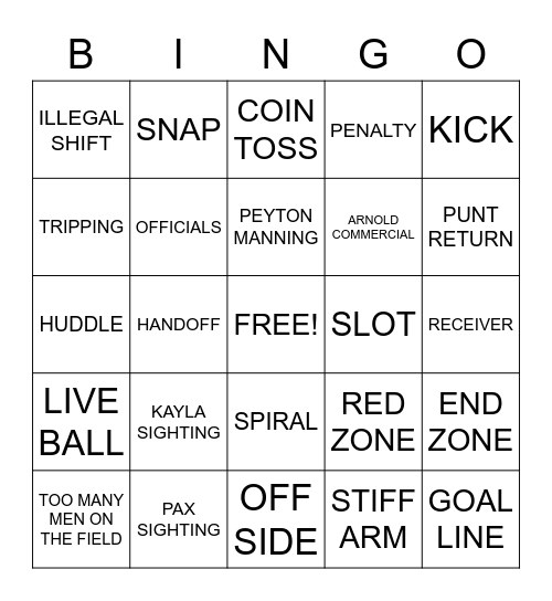 Centennial bingo card Bingo Card