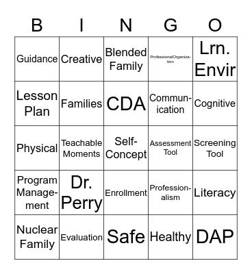 Do You Remember Bingo Card