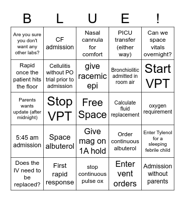 Blue Team Bingo Card