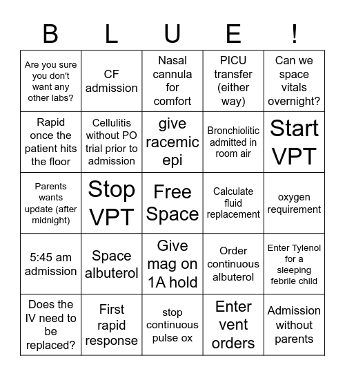 Blue Team Bingo Card