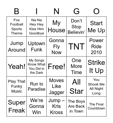 Fall Football Frenzy Bingo Card