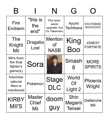 Mr. Sakurai Presents Bingo Card