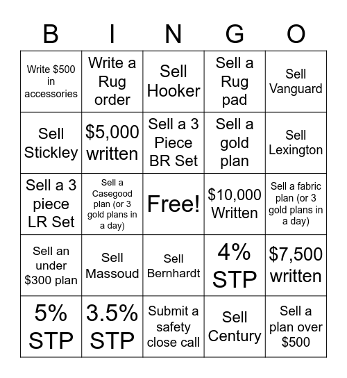 SquareTrade Bingo Card