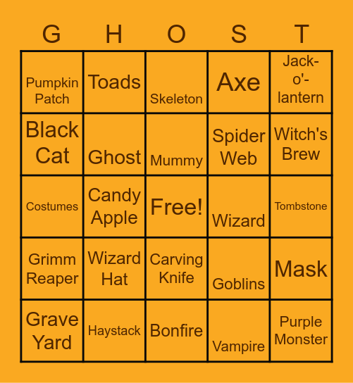 HALLOWEEN BINGO Card