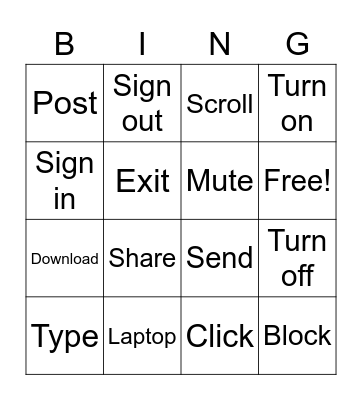 Technology! Bingo Card