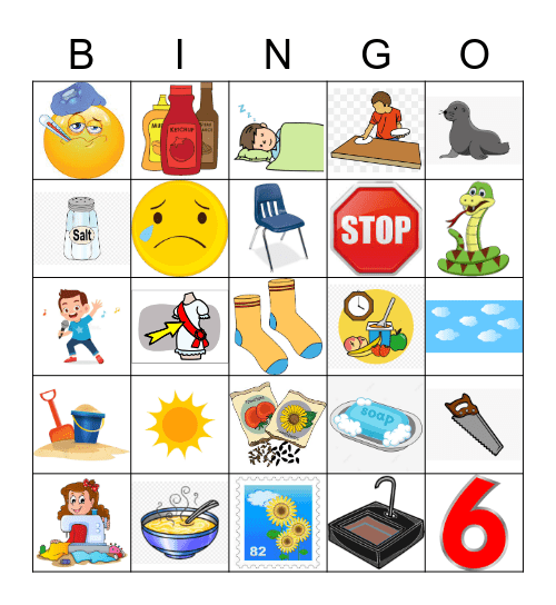 "S" Bingo Card