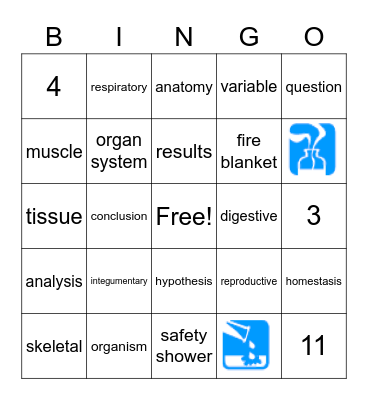 Test 1 Review Bingo Card