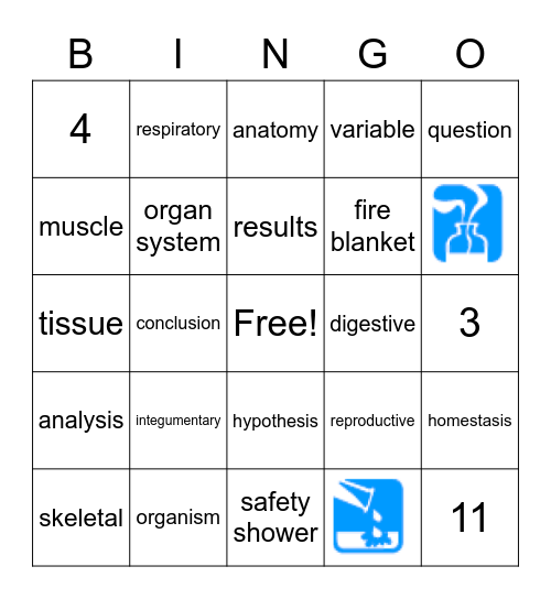 Test 1 Review Bingo Card