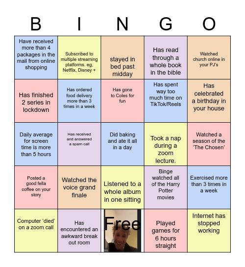 LOCKDOWN BINGO Card