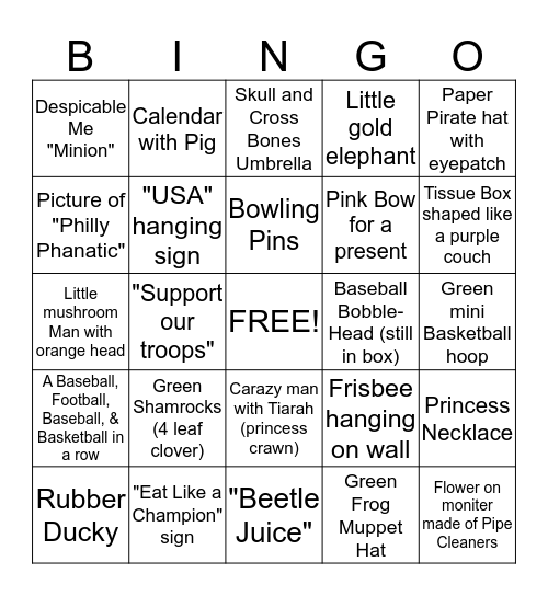 Bring Your Child To Work Day 2015 Bingo Card