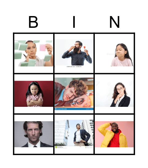 Feelings Bingo Card