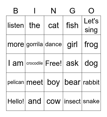 UNIT 1 Bingo Card