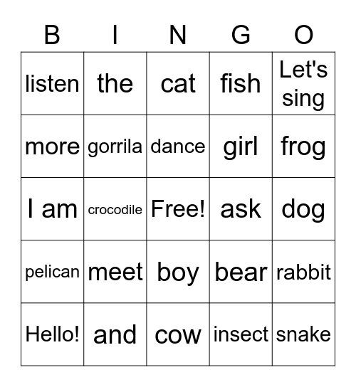 UNIT 1 Bingo Card