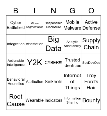 RSA PARTY BINGO Card