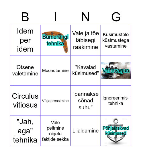 Demagoogia Bingo Card