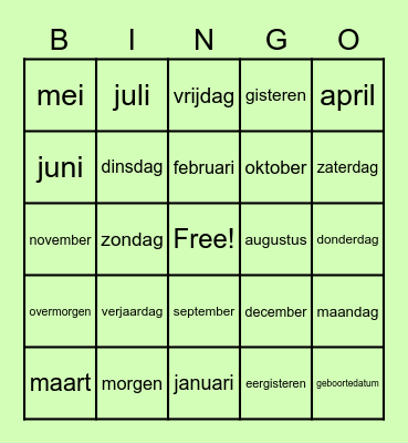 A1b - 28-09-2021 Bingo Card