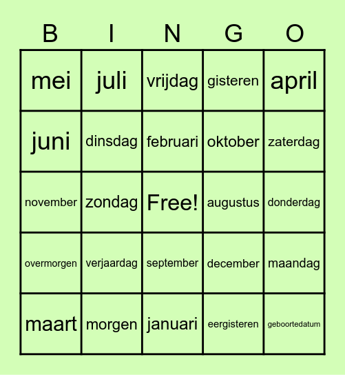 A1b - 28-09-2021 Bingo Card