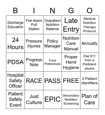 Survey Ready BINGO Card