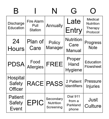 Survey Ready BINGO Card