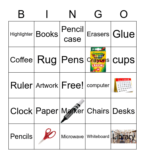 Classroom Bingo Card