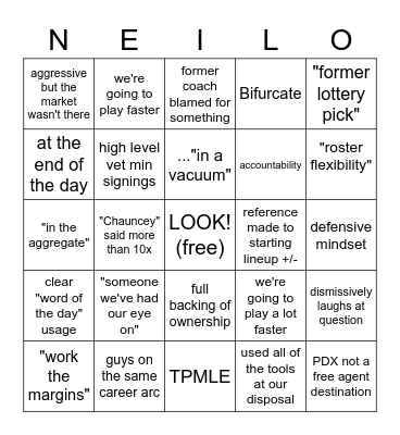 Bingo Card