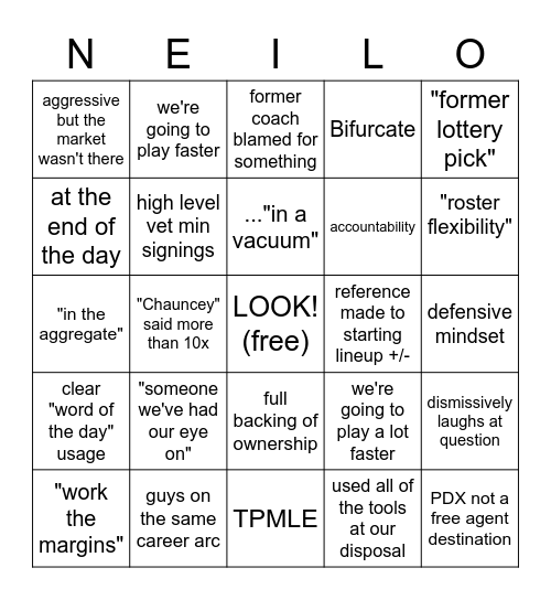 Bingo Card