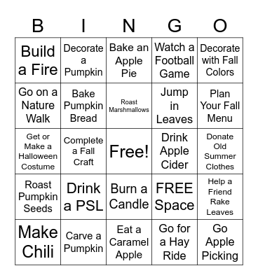 BuyWithBruch Fall Bingo Card