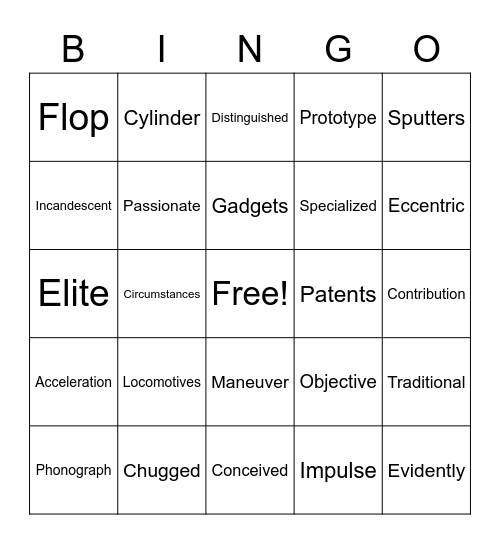 Module 1 Bingo Card