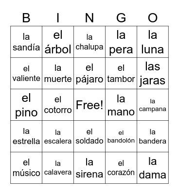 ¡LOTERÍA! Bingo Card
