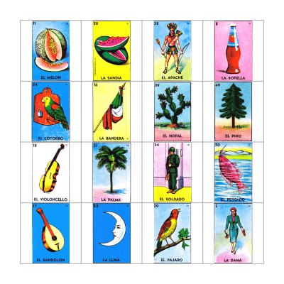 Loteria Bingo Card