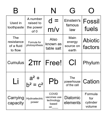 First Day Bingo! Bingo Card