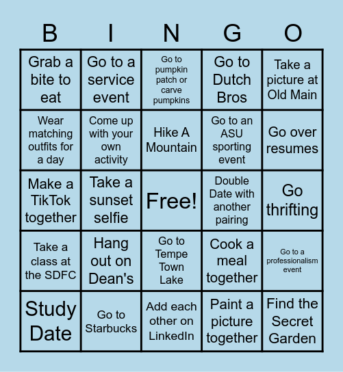 Big Little Competition! Bingo Card