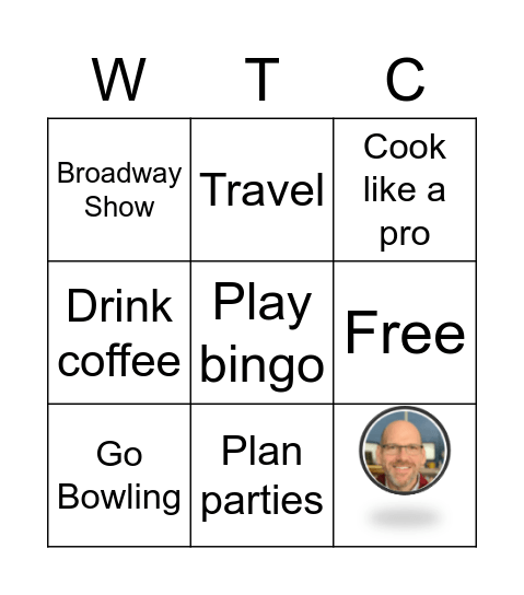 Todd's Retirement Bingo Card