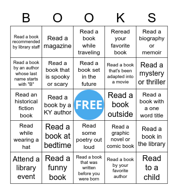 Fall Reading Bingo (adult) Bingo Card