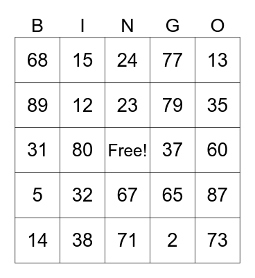 ScanPoint Bingo Card