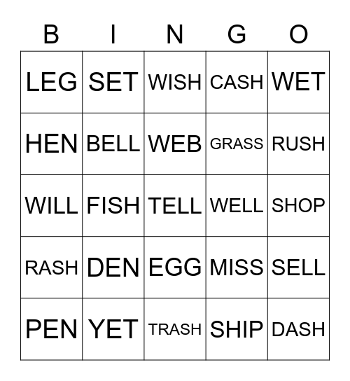 MODULE 3 Bingo Card