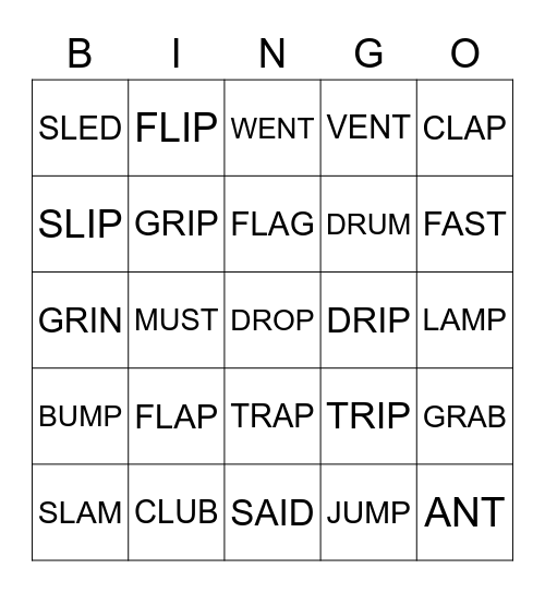MODULE 5 Bingo Card