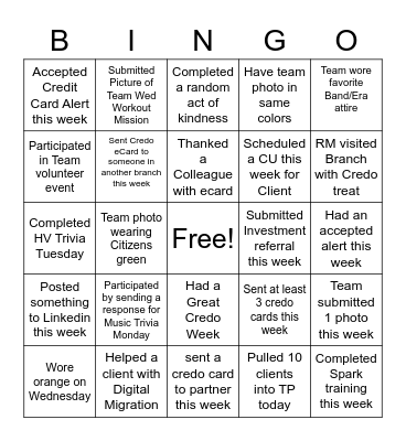 Hudson Valley Bingo Card