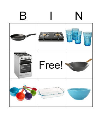 Kitchen Bingo Card