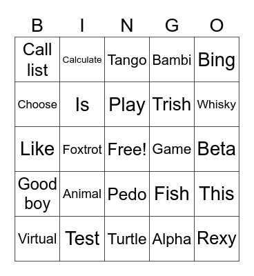 United Way Bingo Card